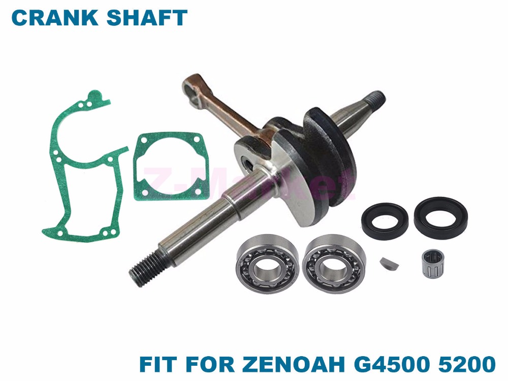 Crankshaft  848C804202  With Bearing Oil Seal Gasket for ZENOAH G4500 G5200 Chinese 45CC 52CC Chainsaw Garden Tools Parts